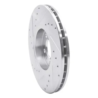 R1 Concepts EDZ-74020R Brake Rotor Drilled and Slotted Silver